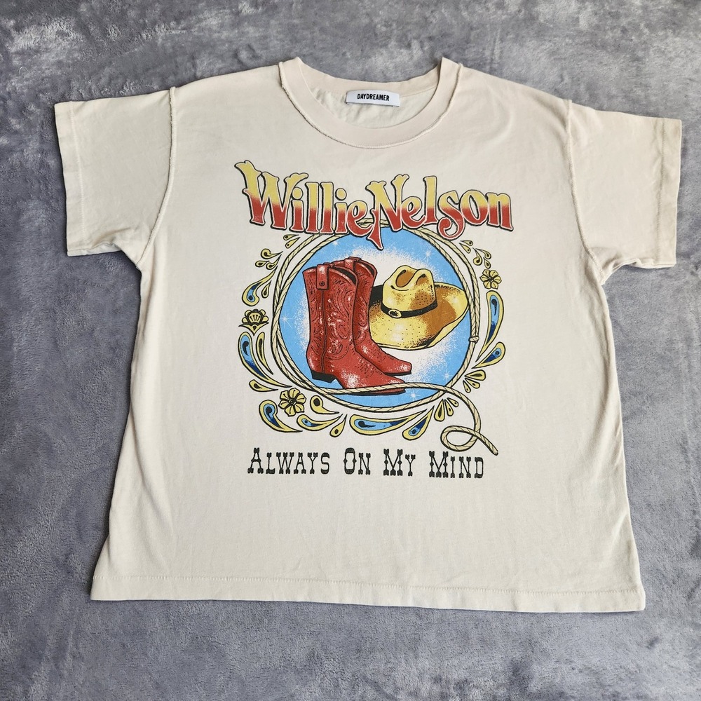 New S Daydreamer Women's Tan Willie Nelson Tee Shirt Top Small Tshirt Revolve